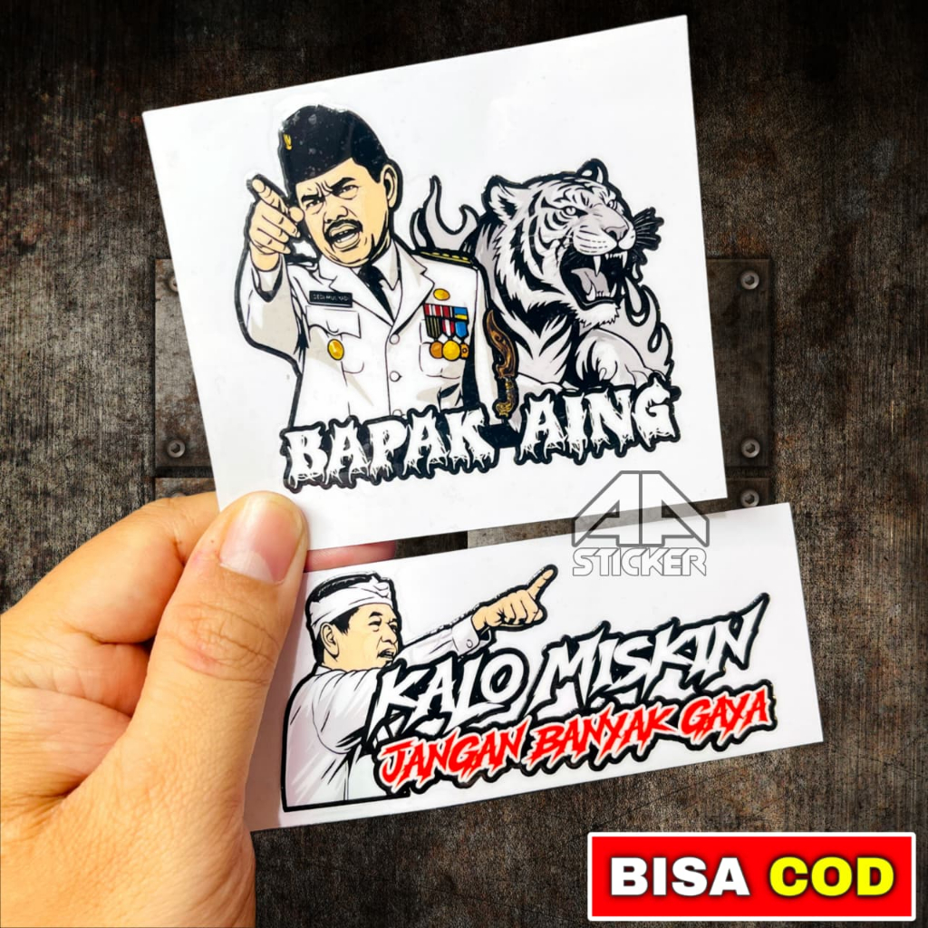 Jual STICKER UV DTF Stiker Timbul KDM Bapak Aing Kalo Miskin Jangan ...