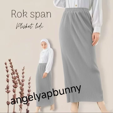Rok Span Plisket Lidi Rok Span Lidi Bahan Adem Fit To L