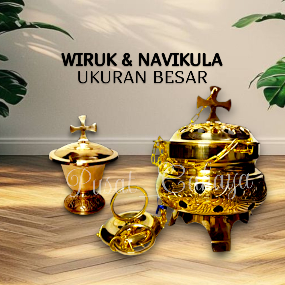 Jual Wiruk dan Navikula Katolik Ukuran Besar Kuningan 1 Set | Shopee ...