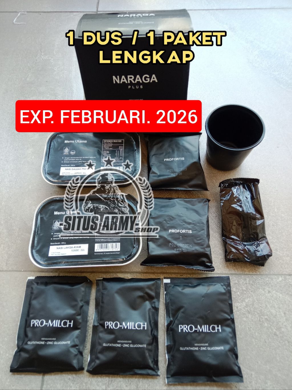 Jual 1 paket naraga plus. ransum tni exp. februari 2026. ransum tni ...