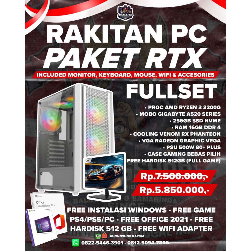 Jual rakitan pc fullset rtx ryzen | Shopee Indonesia