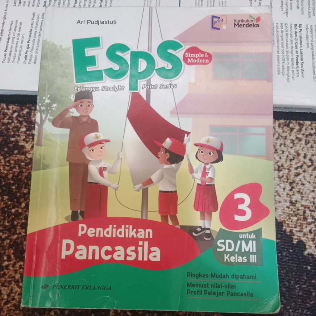 Jual ESPS PENDIDIKAN PANCASILA KELAS 3 III KURIKULUM MERDEKA ERLANGGA ...