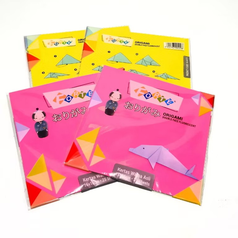 Jual KERTAS LIPAT ORIGAMI 2 SISI 10 WARNA RANDOM (1PACK 20 LEMBAR ...