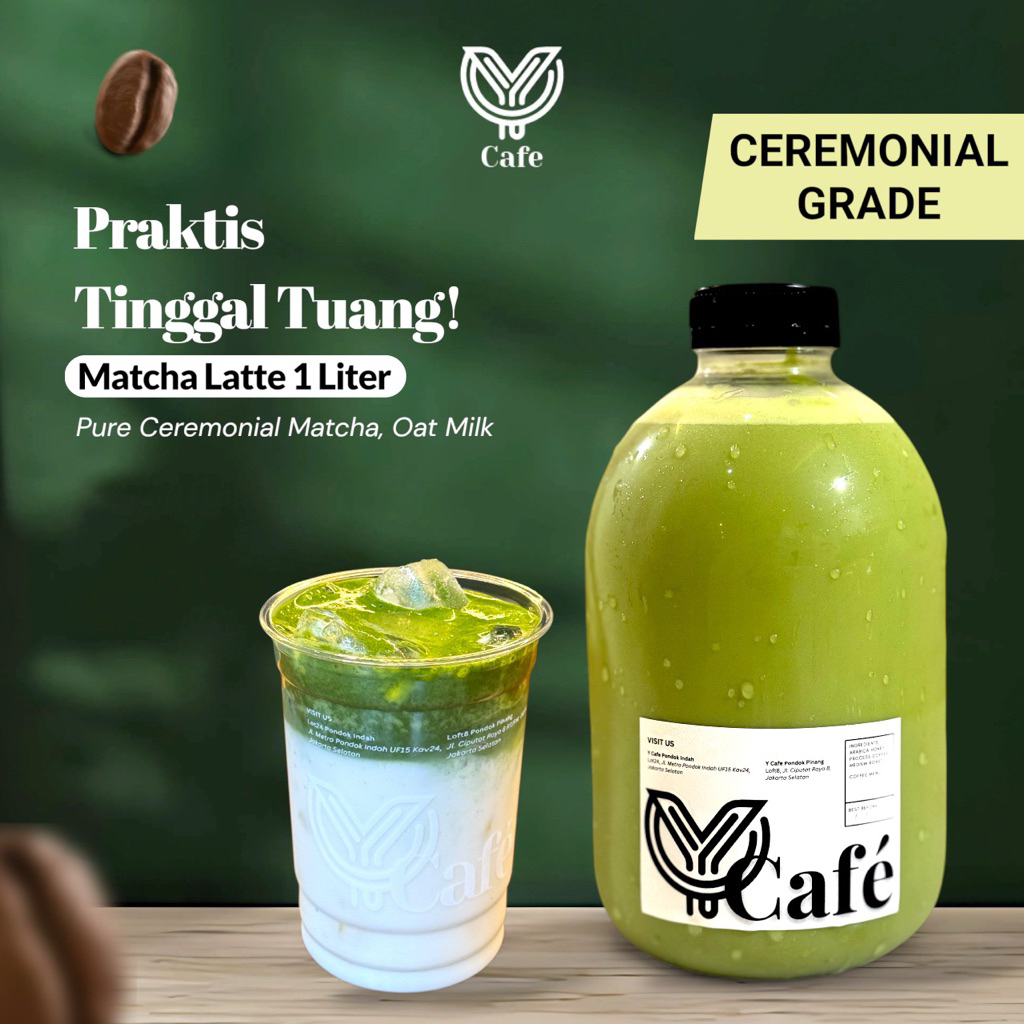 Jual Matcha Latte Ceremonial Grade 1 Liter - Kemasan Minuman Botol ...