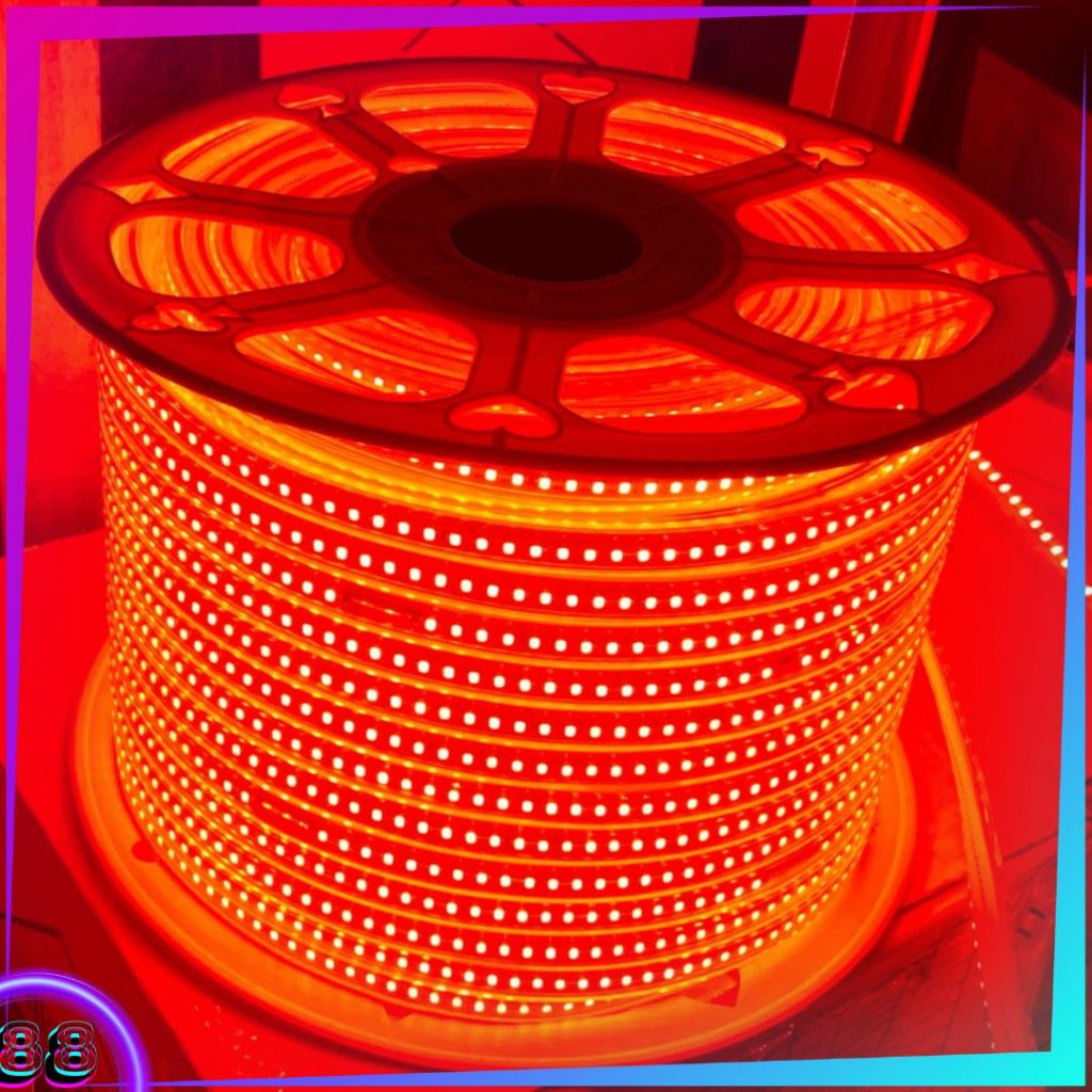 Jual Selang LED Strip 2835 Merah 144LED 10m 220V | Shopee Indonesia