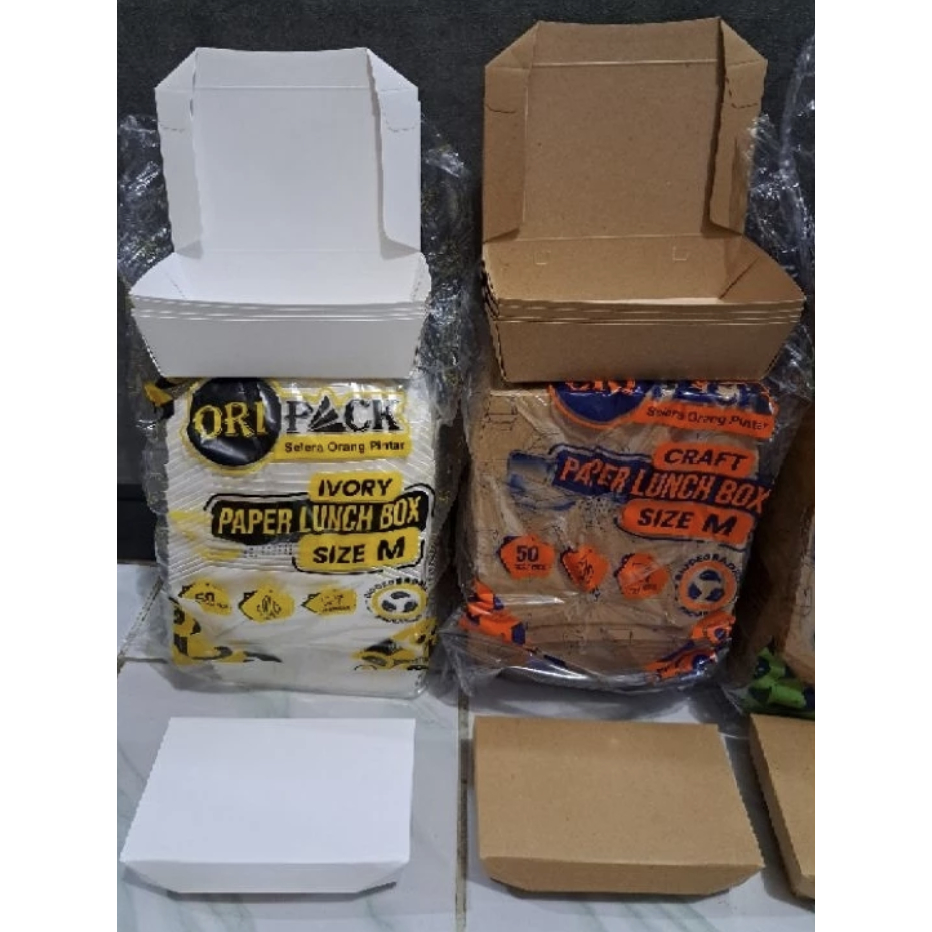 Jual ( GROSIR 1 DUS ) Lunch Box SIAP PAKAI ORIPACK M Craft / Lunch Box ...