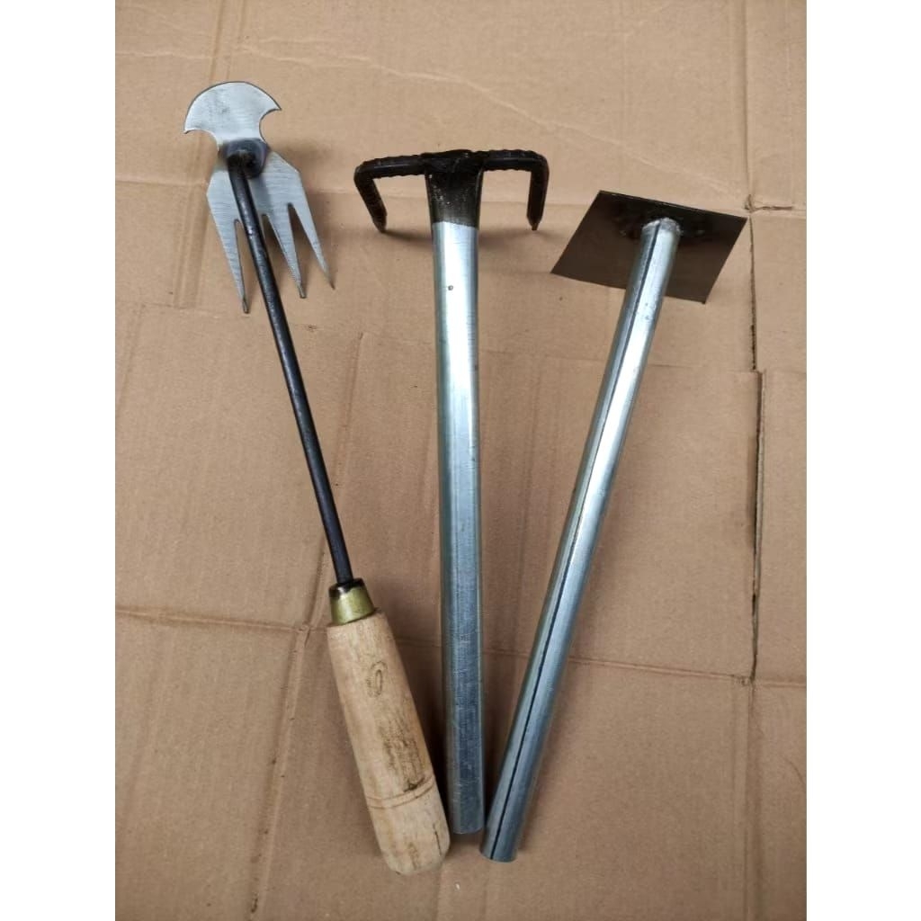 Paket Hemat Isi 3 Pcs Cangkul Garuk Rumput -alat Pembersih Gulma Pemotong Berkeb - foto 4