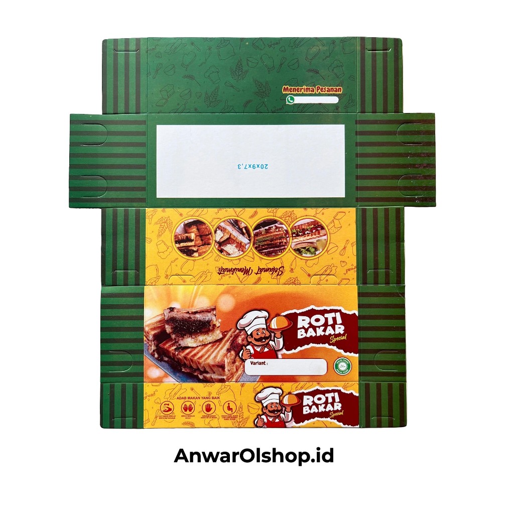 Jual Dus Roti Bakar Murah Terbaru / Kemasan Roti Bakar / Kertas Roti ...
