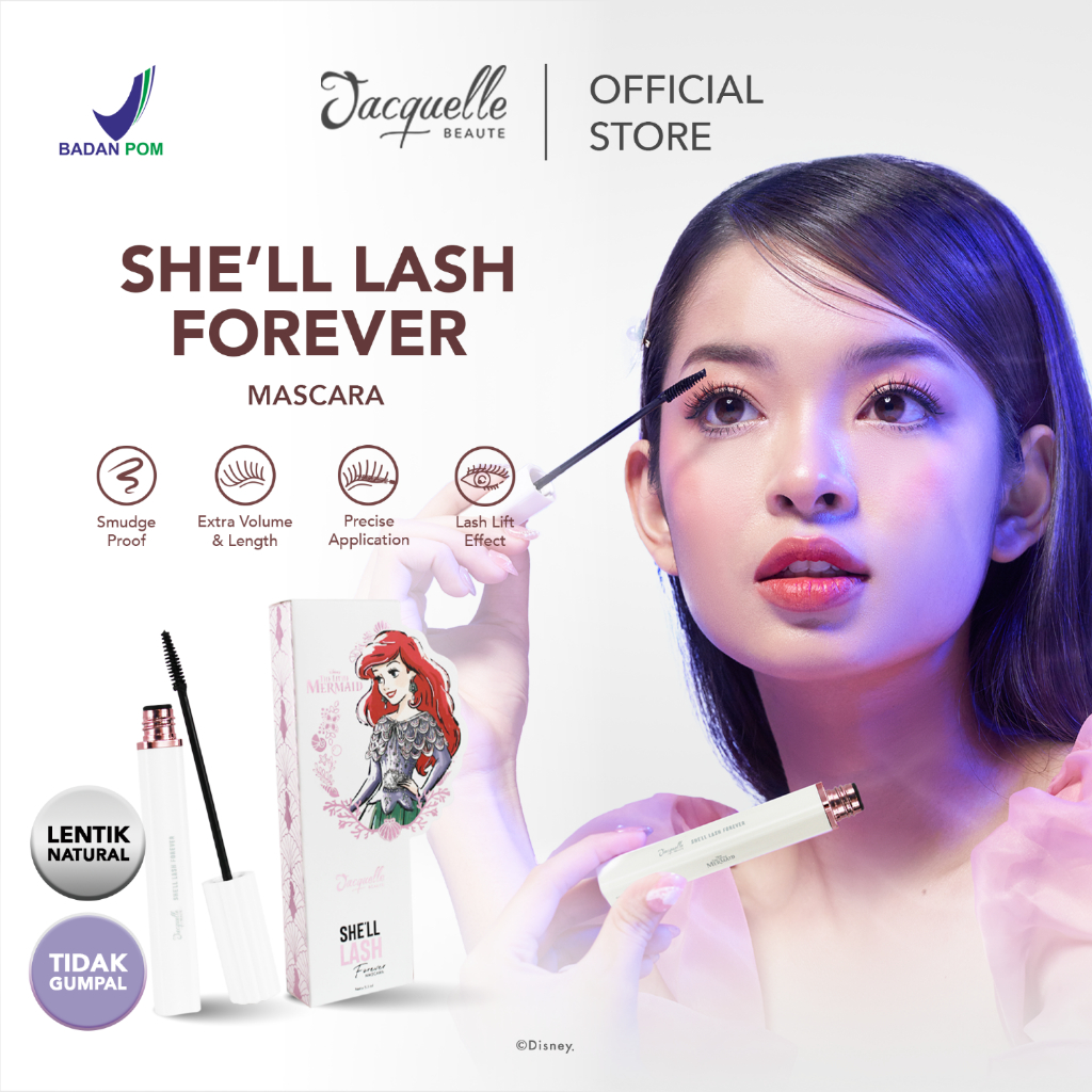Jual Jacquelle She'll Lash Mascara - Disney Princess Ariel Shell ...