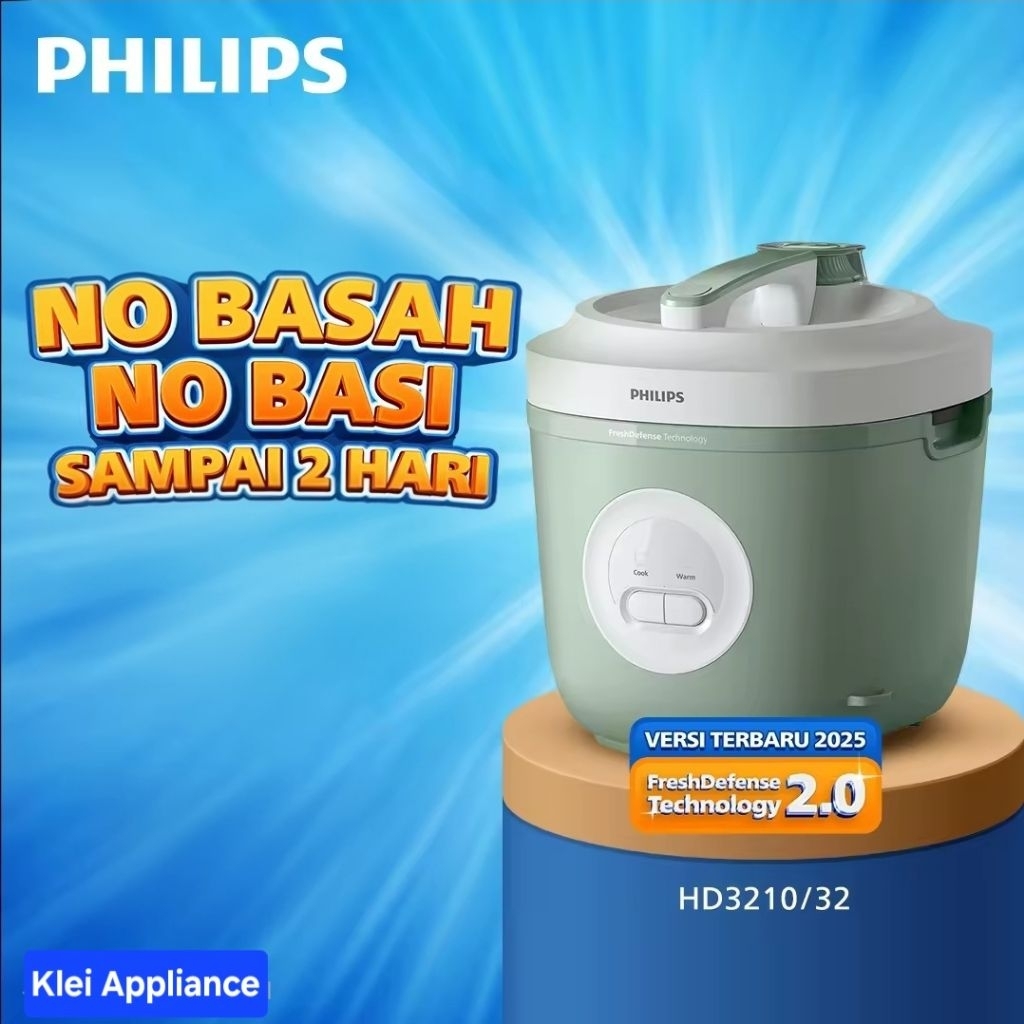 Jual Philips Rice Cooker Penanak Nasi 1.8 L - 3000 Basic Series HD3210 ...