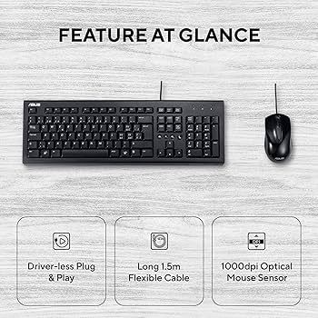 Jual Asus - U2000 - Keyboard + Mouse Set | Shopee Indonesia
