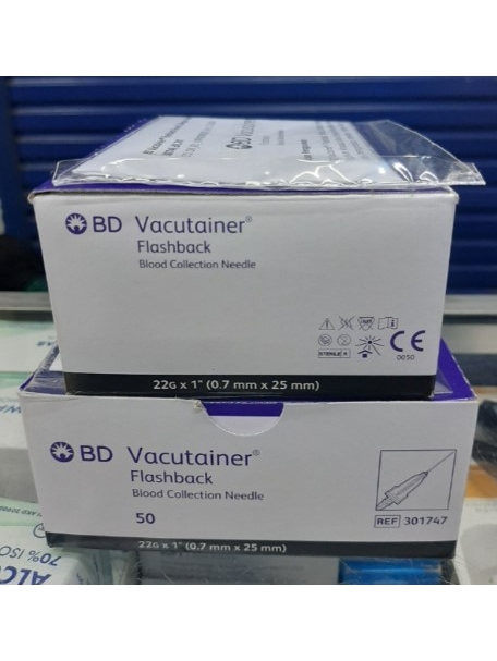 Jual BD Vacutainer Needle Flashback / BD Vacutainer Flashback 22G x 1 ...
