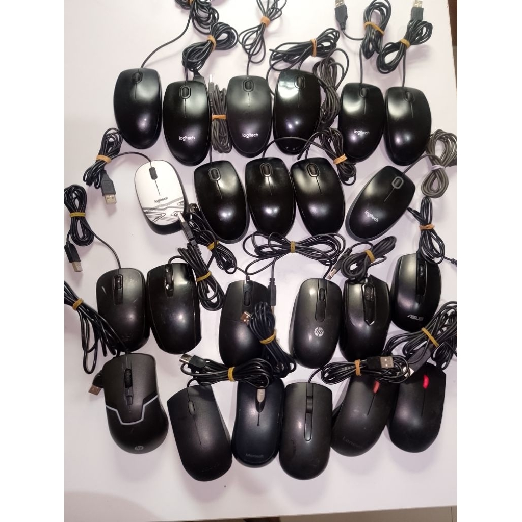 Jual MOUSE KABEL BEKAS NORMAL LOGITECH LENOVO HP DLL | Shopee Indonesia