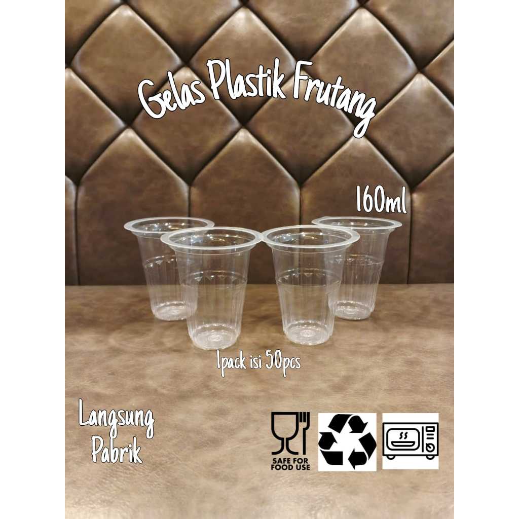 Jual Gelas Plastik Frutang / Gelas Plastik 160ml (50pcs)TIPTOP | Shopee ...