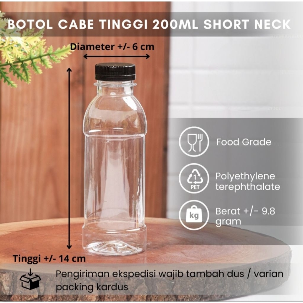 Jual ISI 35 PCS BOTOL CABE TINGGI 200ML/ BOTOL JUS / BOTOL CABE/ BOTOL ...