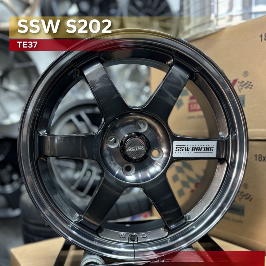 Jual velg te37 R17 original ssw Thailand lebar 7 pcd 4X100 velg racing ...