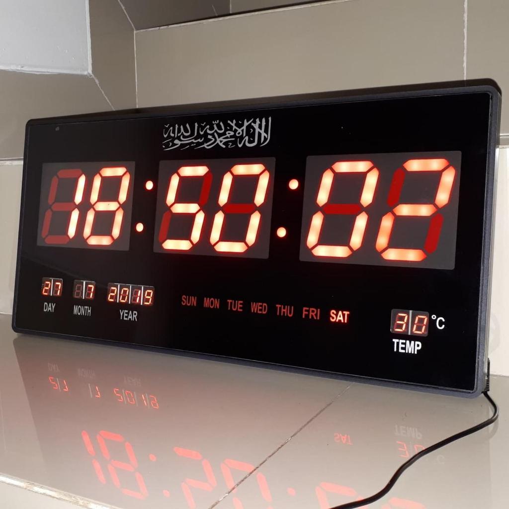 Jual Jam Digital Kaligrafi Led Merah | Shopee Indonesia