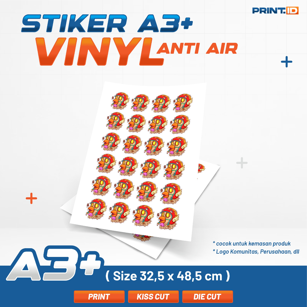 Jual CETAK STIKER CUSTOM VINYL A3+ Sticker Label Chromo / Sticker Label ...