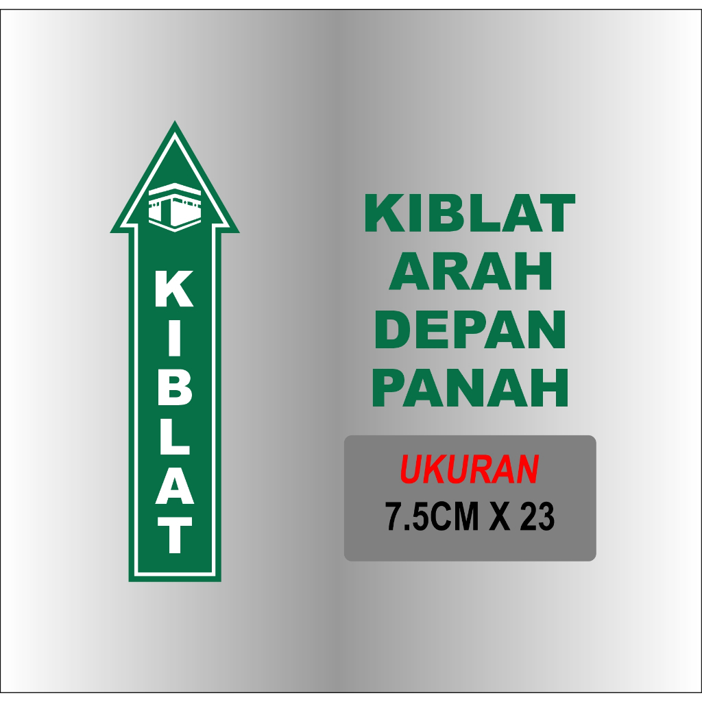 Jual Stiker Kiblat Sticker Penunjuk Arah Sholat Kiblat Shalat Depan ...