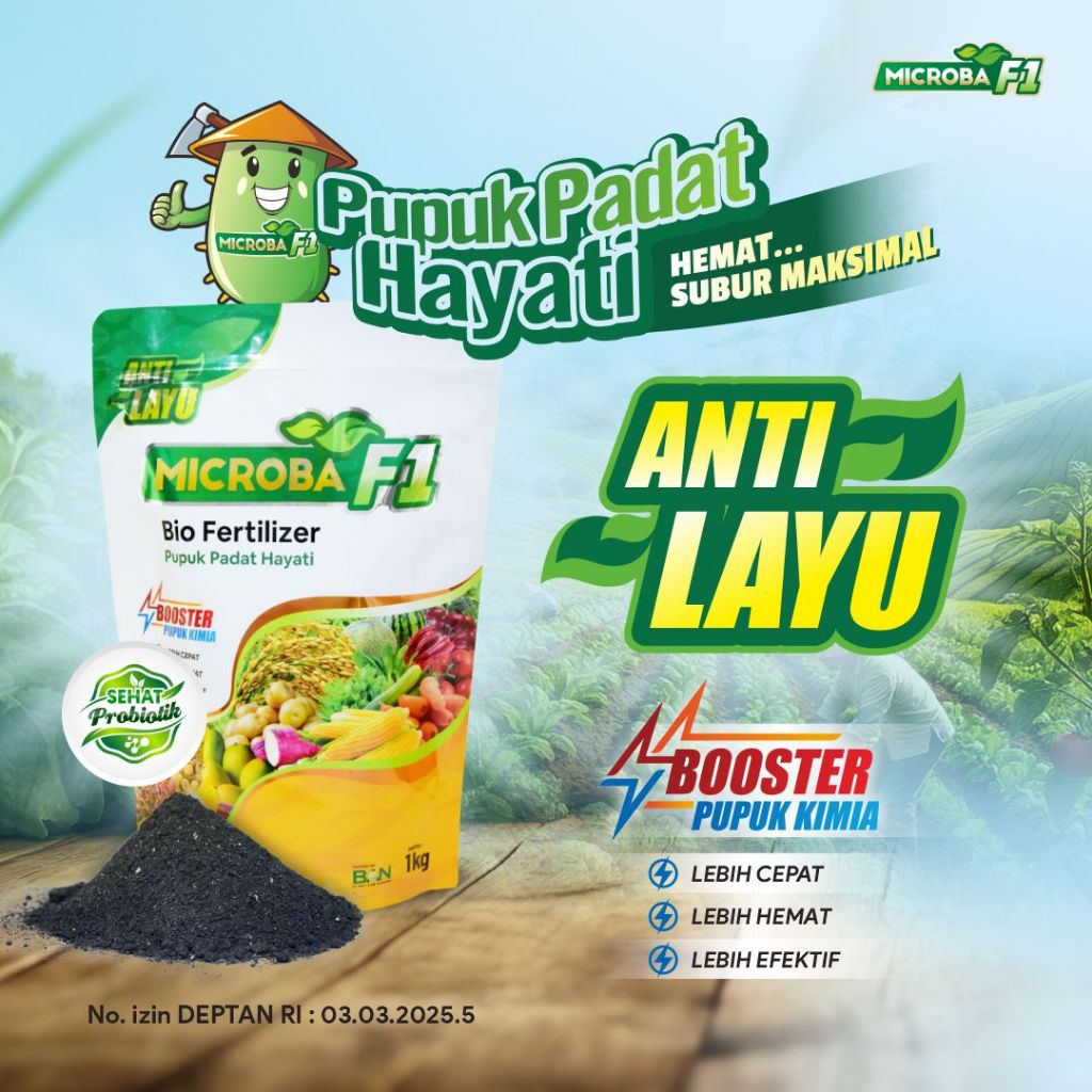 Jual MICROBA F1 BIO FERTILIZER PUPUK PADAT HAYATI | Shopee Indonesia