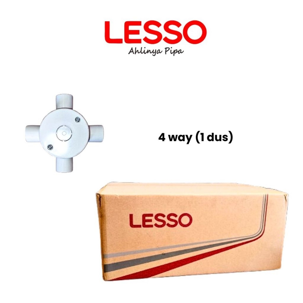 Jual 4 way cross 4 way conduit Lesso (1 dus) | Shopee Indonesia