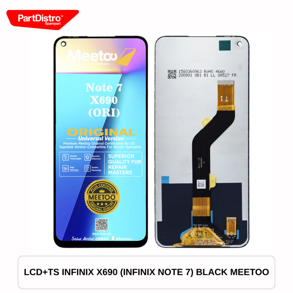 Jual LCD+TS INFINIX X690 (INFINIX NOTE 7) BLACK MEETOO | Shopee Indonesia