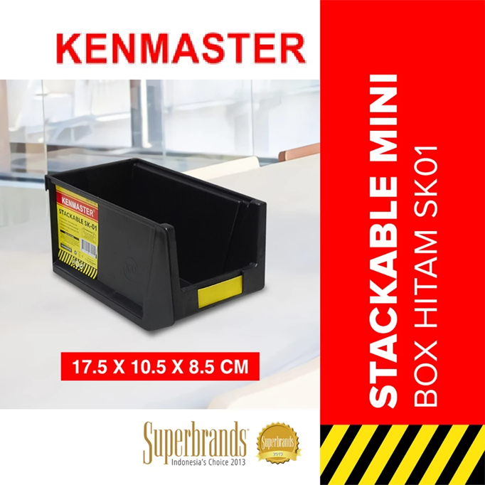 Jual Kenmaster Kotak Susun Stackable Mini Hitam SK01 / Organizer ...