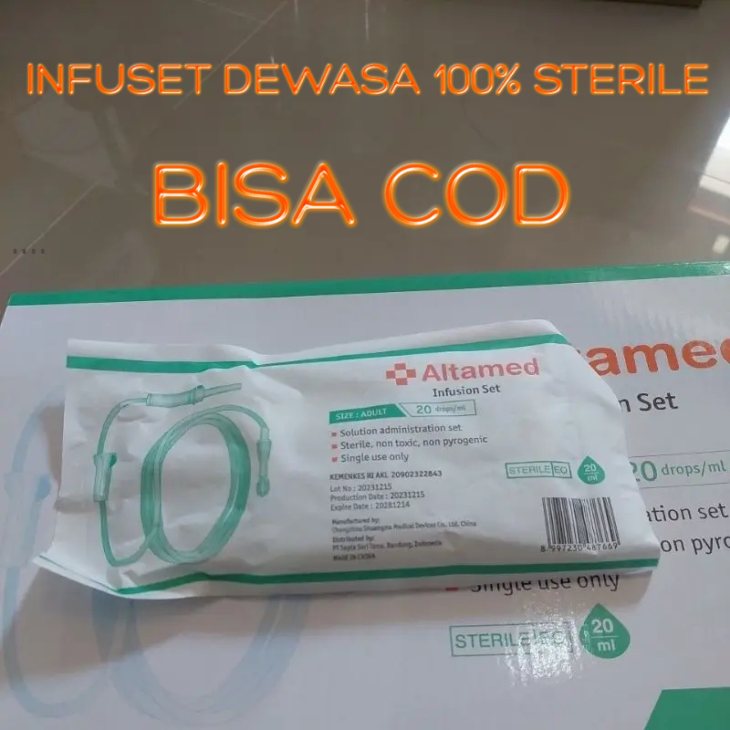 Jual ONEMED Infusion Set Dewasa | Selang Infus | Infuset Altamed - PCS ...