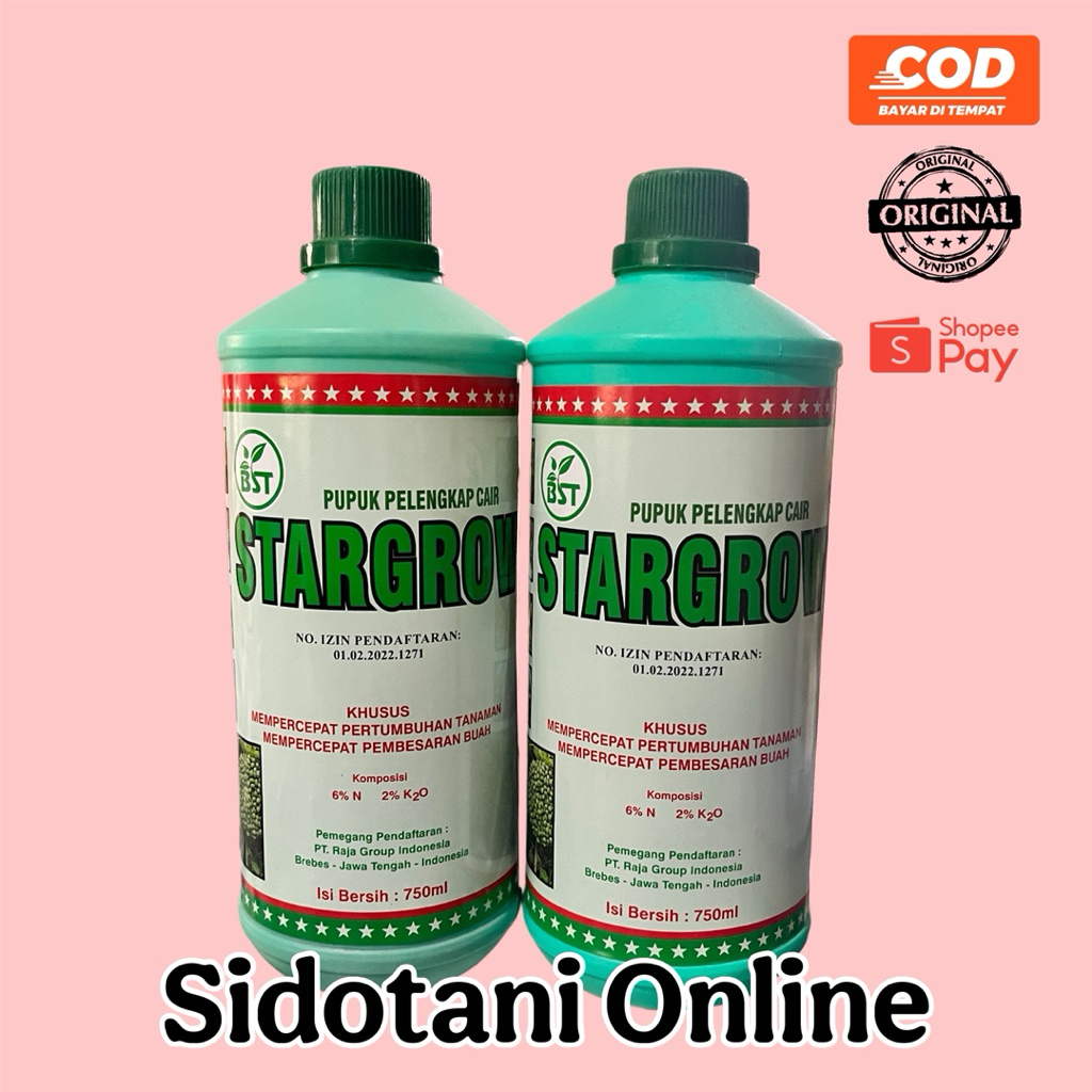 Jual PUPUK CAIR STARGROW 750 (Seperti SPGROW)(pertumbuhan) | Shopee ...