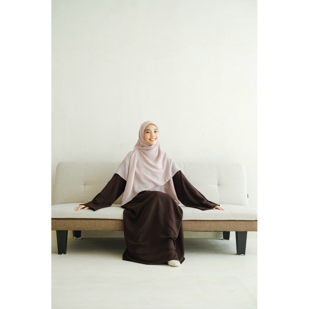 Jual Zafaoutfit Shofar Abaya Warna Bitter Choco-Gamis Wanita Syar’i ...