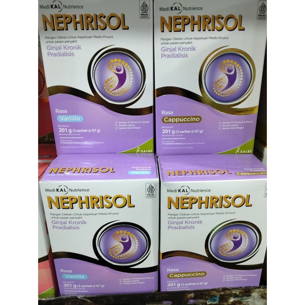 Jual NEPHRISOL 201 gr (3 sachet @67 g) – Susu Ginjal Formula Baru LOW ...