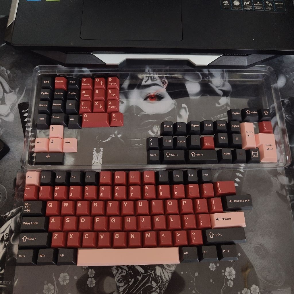 Jual Nekomech Red Samurai Keycaps - PBT Doubleshoot Cherry Profile ...