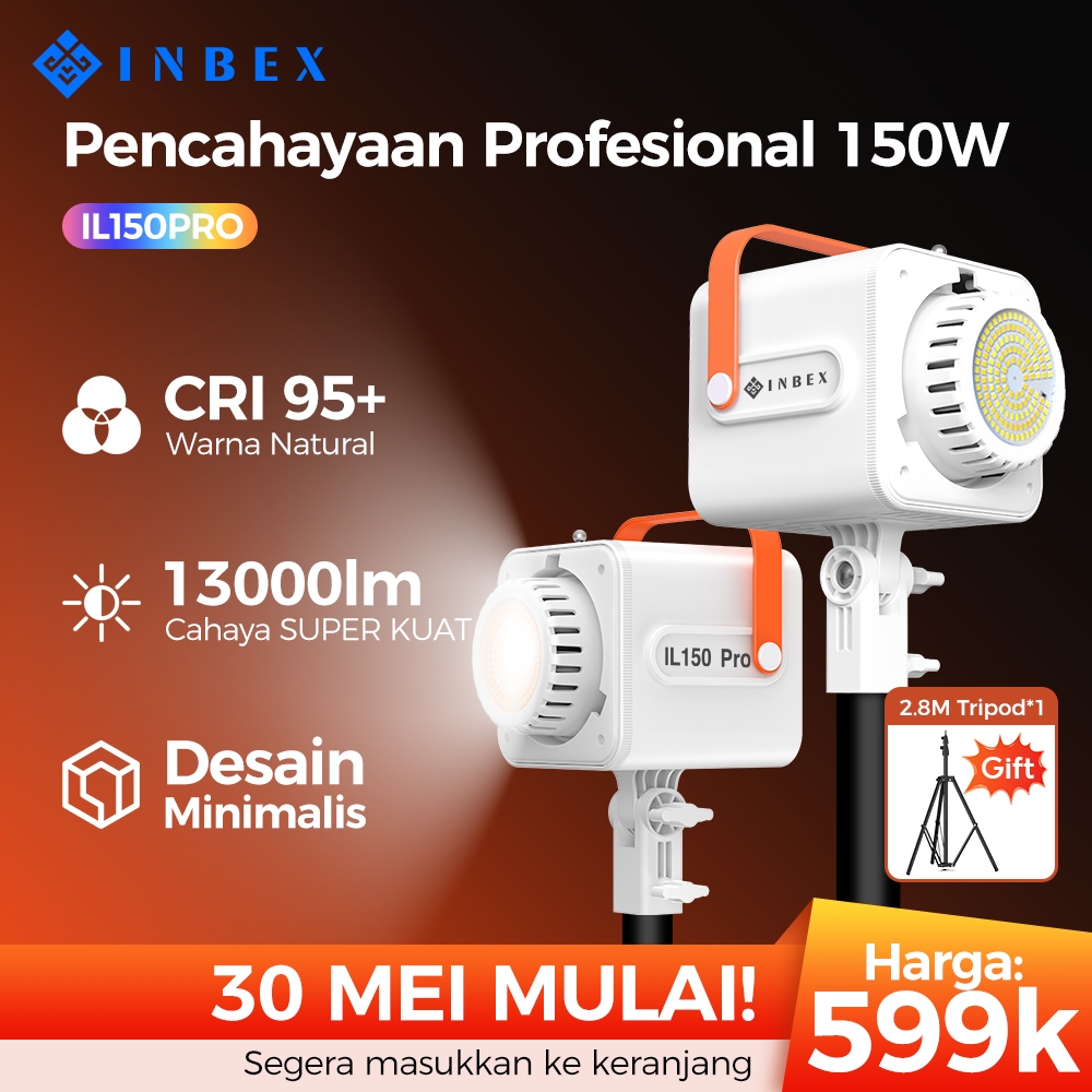 Jual ⭐INBEX IL150Pro Lighting Studio COB Lampu Konten Live Streaming ...