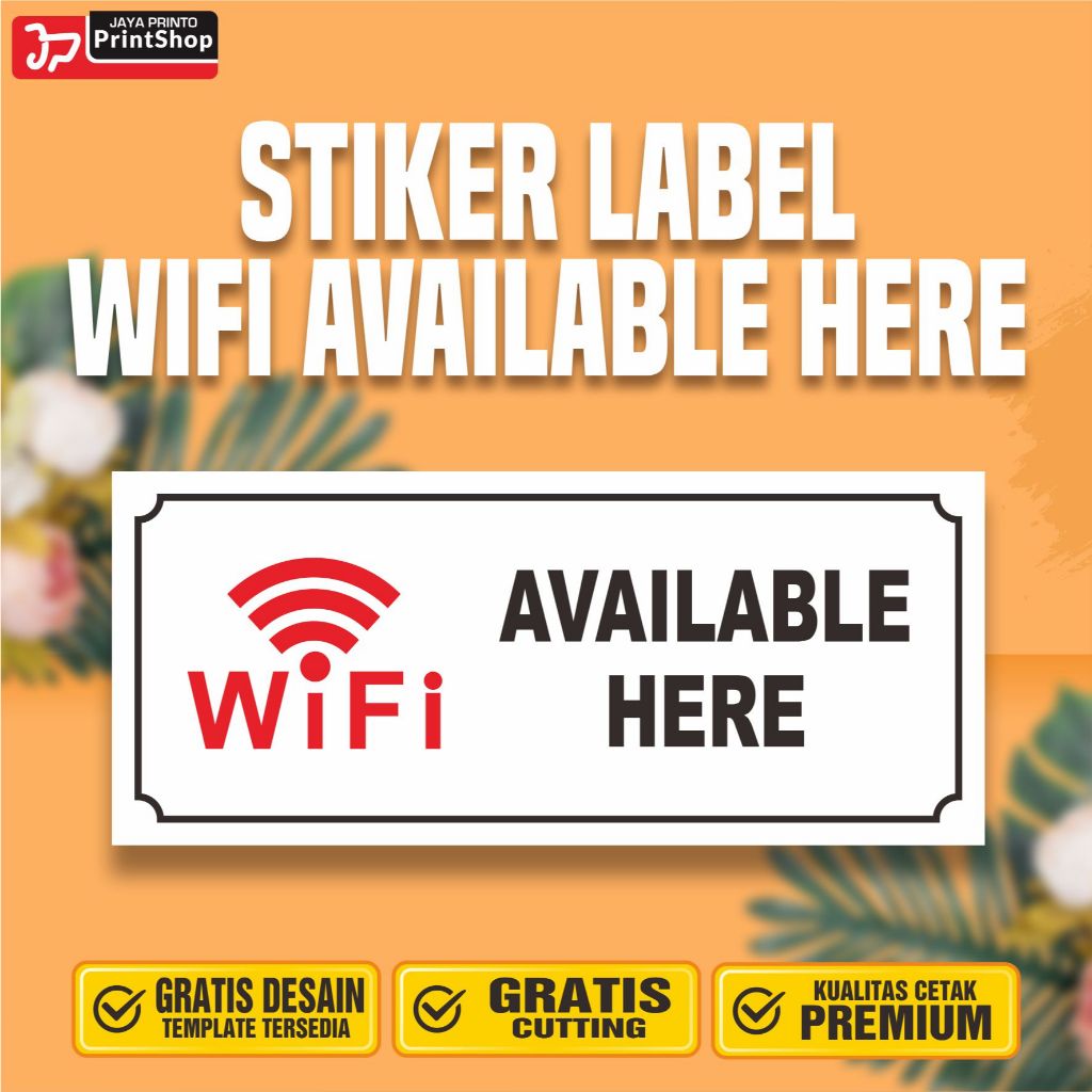 Jual Stiker Label Retail Wifi Available Ready Tahan Air_STICKER ...
