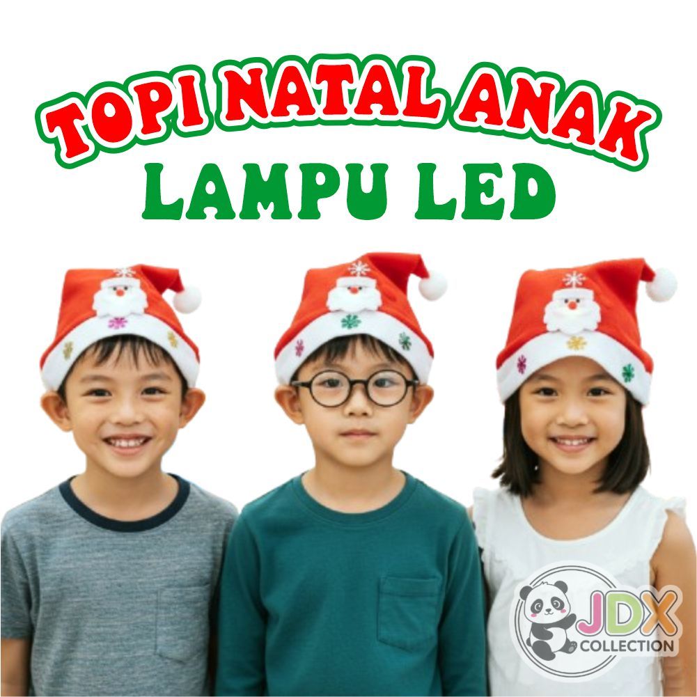 Jual Topi Natal Anak Lampu LED Topi Santa Claus Christmas Hat | Shopee ...