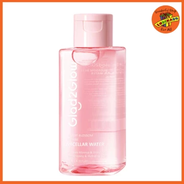 GLAD2GLOW Micellar Water All Varian Cherry Blossom Micellar Water Mugwort Tremella Yuja Vit C