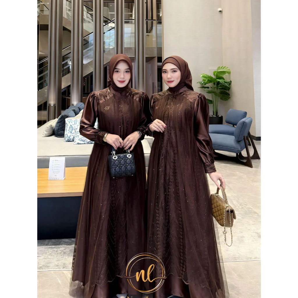 Jual Gamis Tile Kombinasi Satin Terlengkap & Harga Terbaru Juli 2026 ...