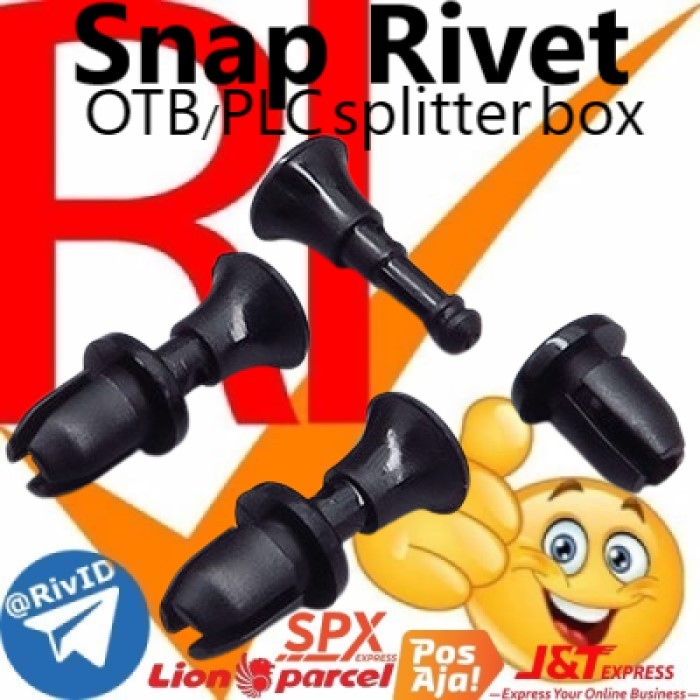 Jual Snap Rivet Retainer Clip Lock Button Polymer Plastic Fastener OTB ...