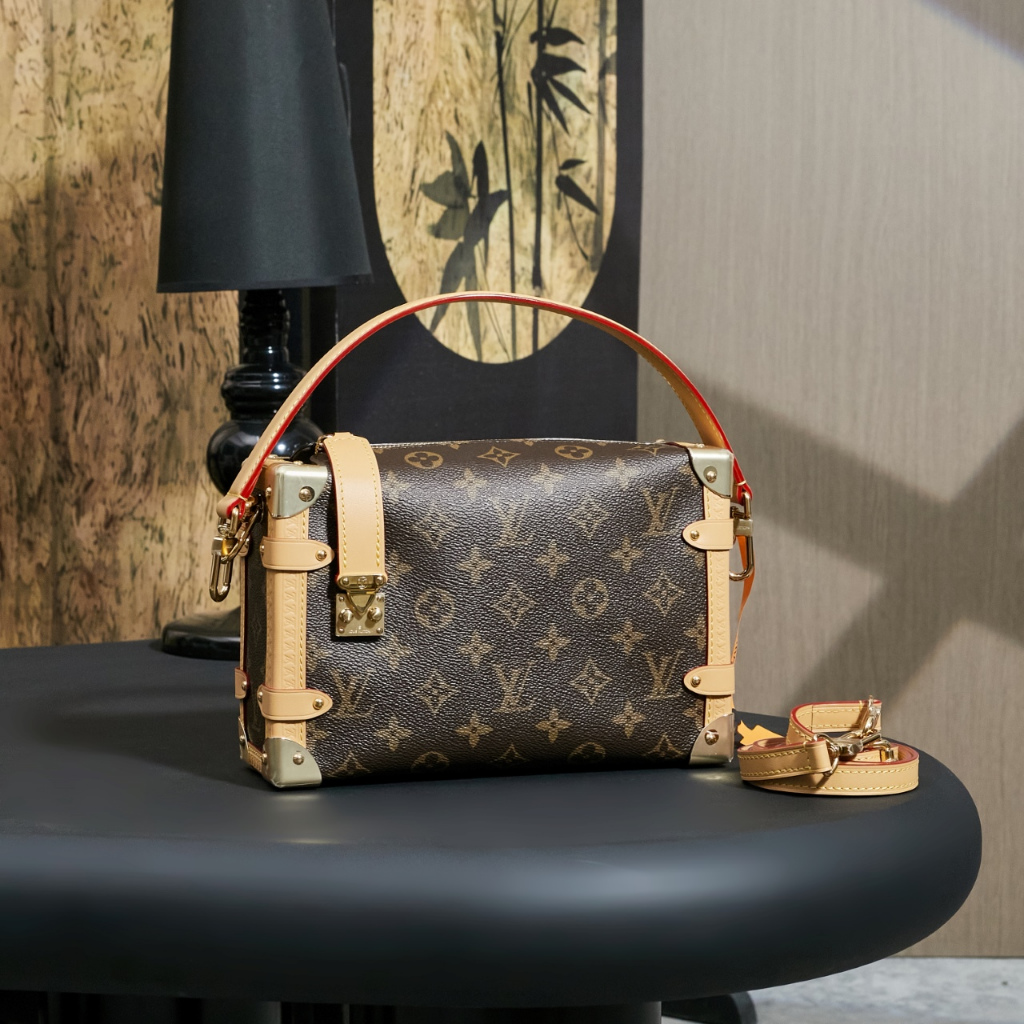 Jual Louis Vuitton LV Slim Trunk Handbag Asli Wanita Block Pattern ...