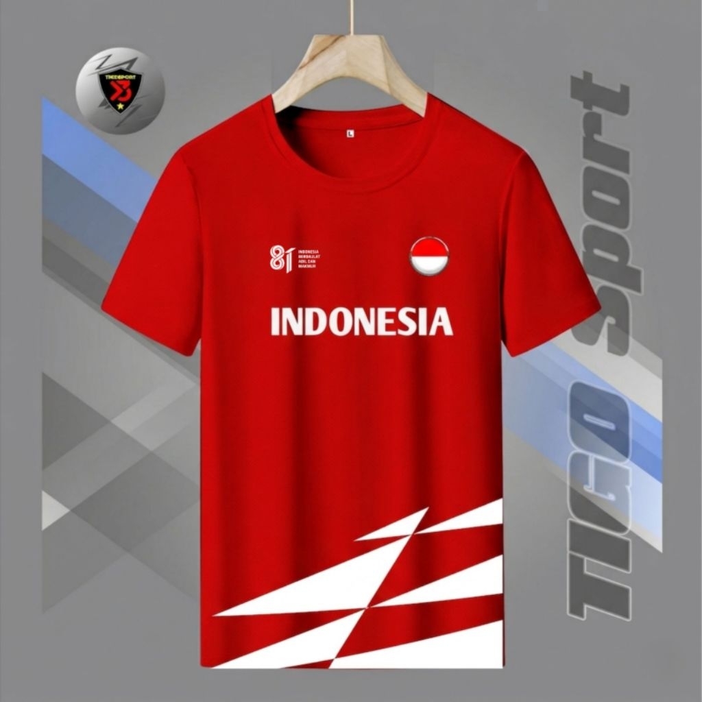 KAOS KEMERDEKAAN INDONESIA 17 AGUSTUS TERBARU 2026 81 TH PRIA WANITA UNISEXS COUPLE MERAH PUTIH BAJU LOMBA