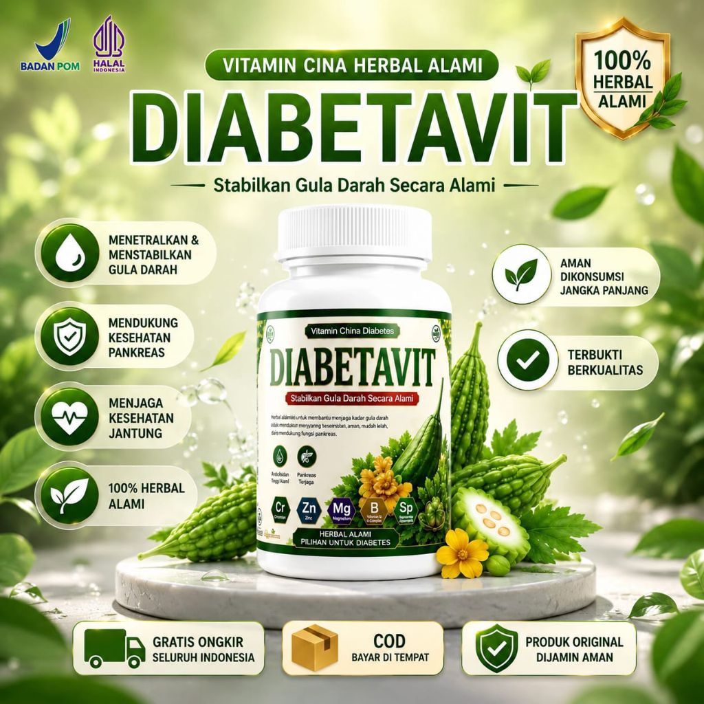 DIABETEVIT Herbal Diabetes | Suplemen Herbal Bantu Jaga Kadar Gula Darah | Nutrisi Kesehatan Tubuh