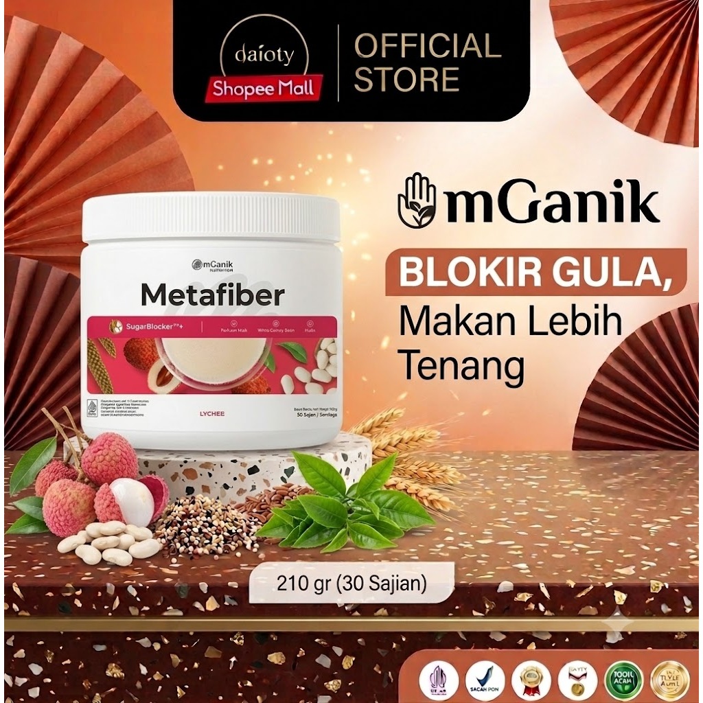 mGanik Metafiber 210gr pilih FREE - Suplemen Diabetes