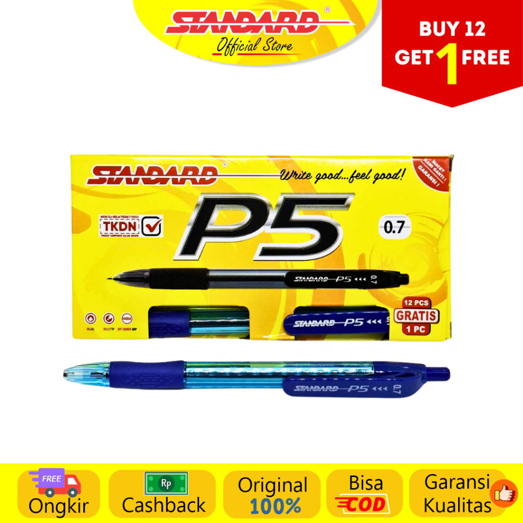 Standard - Pulpen P5 0.7 ( Alat Tulis / Pen / Ballpoint / Pena ) (4)
