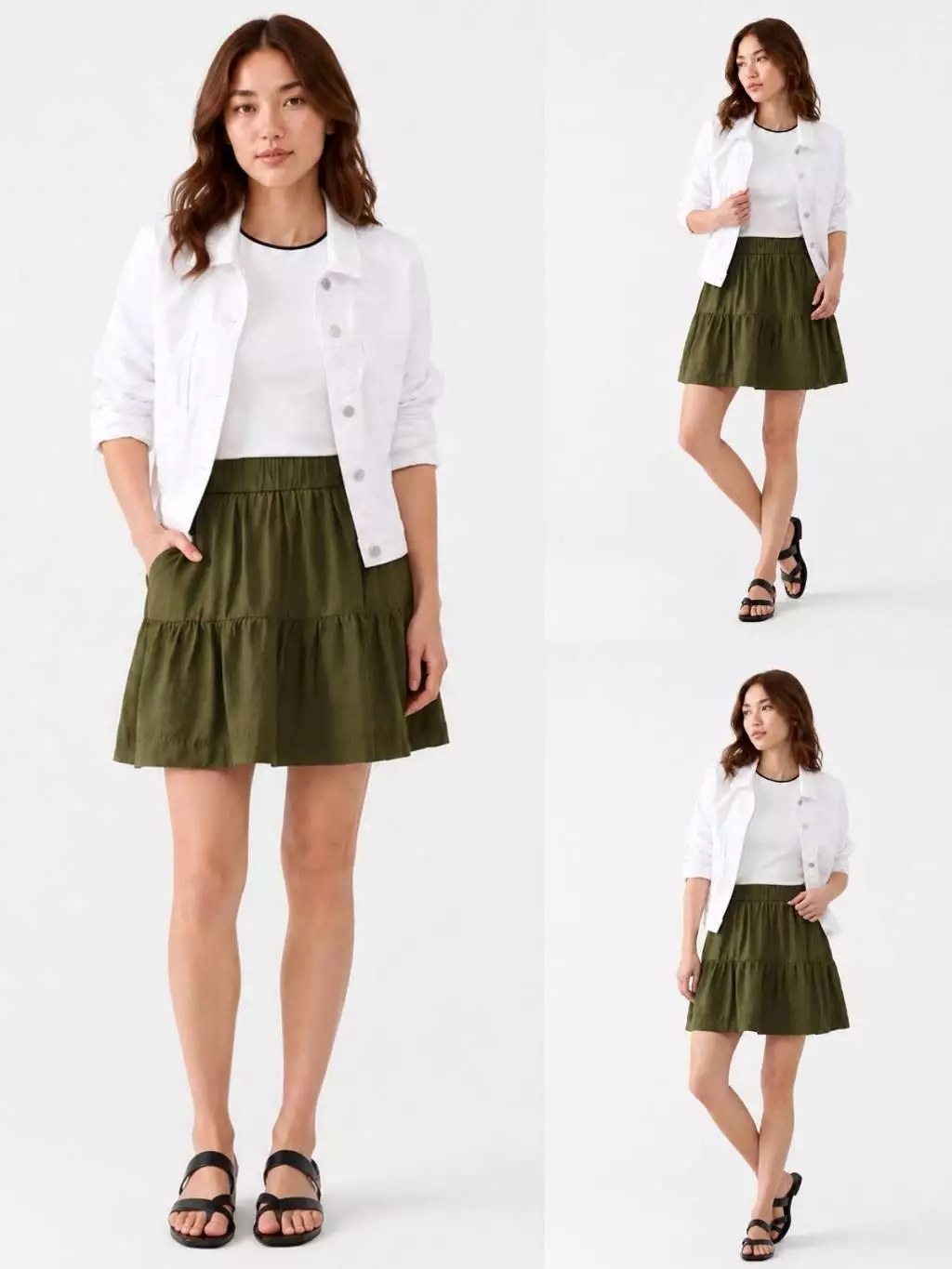 Rok Mini Wanita BR Tiered Mini Skirt - 2810