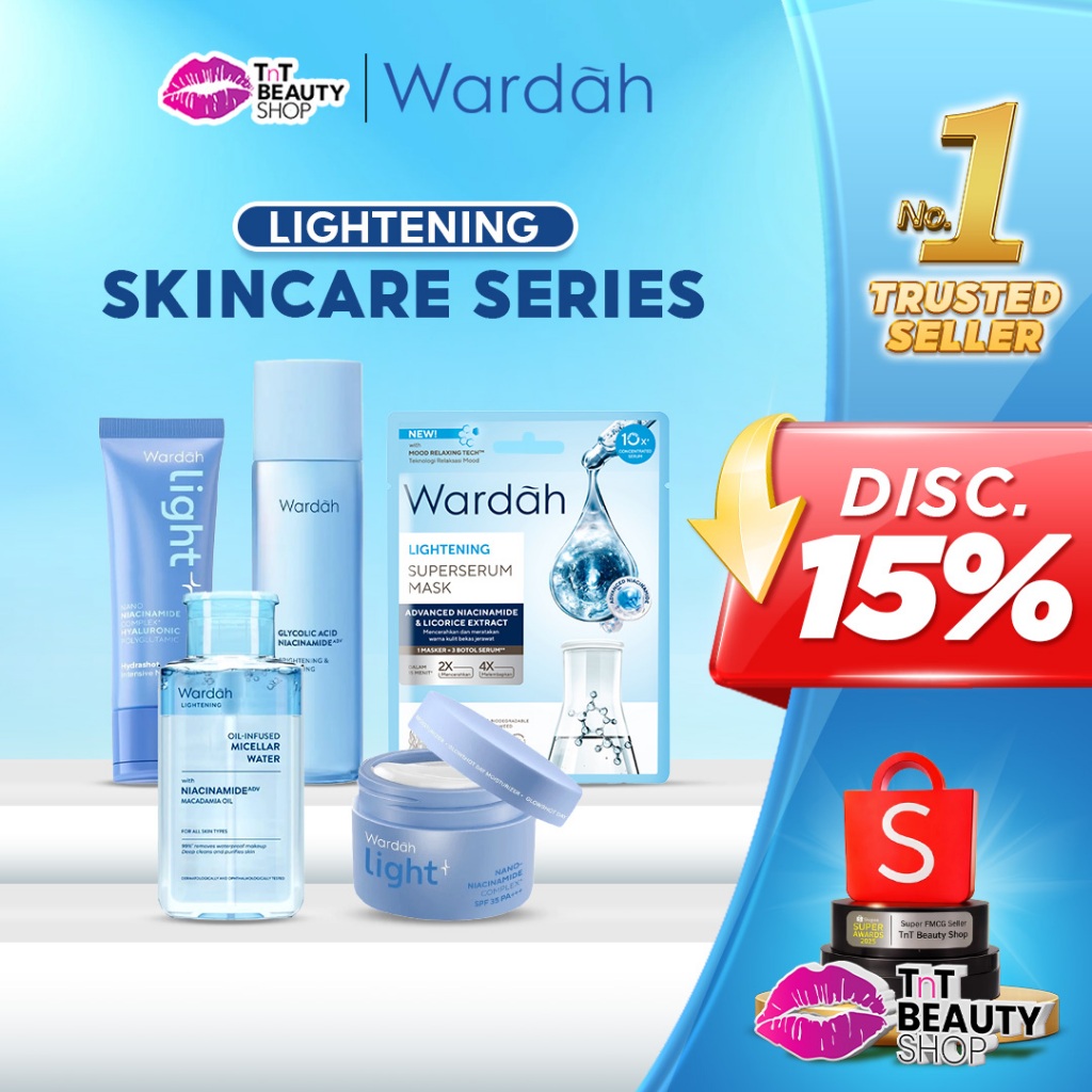 Wardah Lightening Face SERIES | Serum - Face Toner - Whip Facial - Micellar Gentle Wash | TnT Beauty