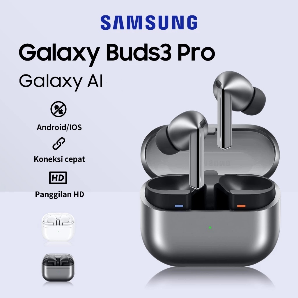 [COD] Stok Siap Buds 3 Pro Wireless Bluetooth Earphone Headset Super Clone 1 : 1 TWS Telinga Nirkabel 360 Audio Earbuds Kompatibel Android & IOS Tahan Air Untuk Semua Jender Hi-Fi Sound Original - foto 1