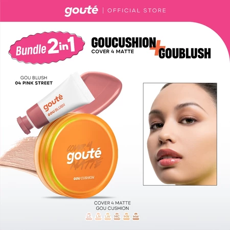 Bundle Goute Goublush Cream Blush & Cushion Cover 4 Matte