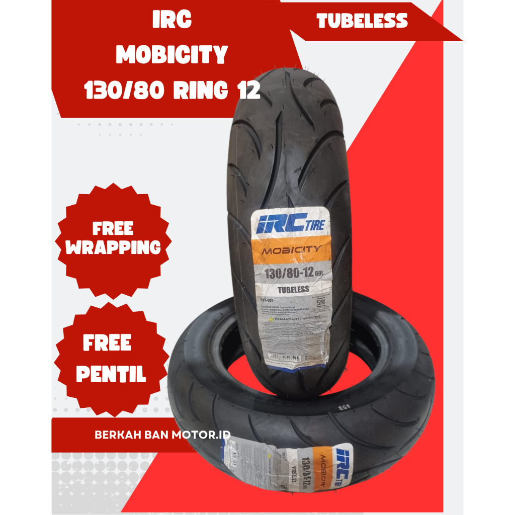 Jual Free Pentil - Ban Motor IRC Ring 12 Tubeless - Ban Motor Fazio ...