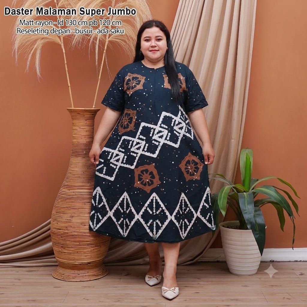 Daster Jumbo Twill Rayon Super Lengan 12
