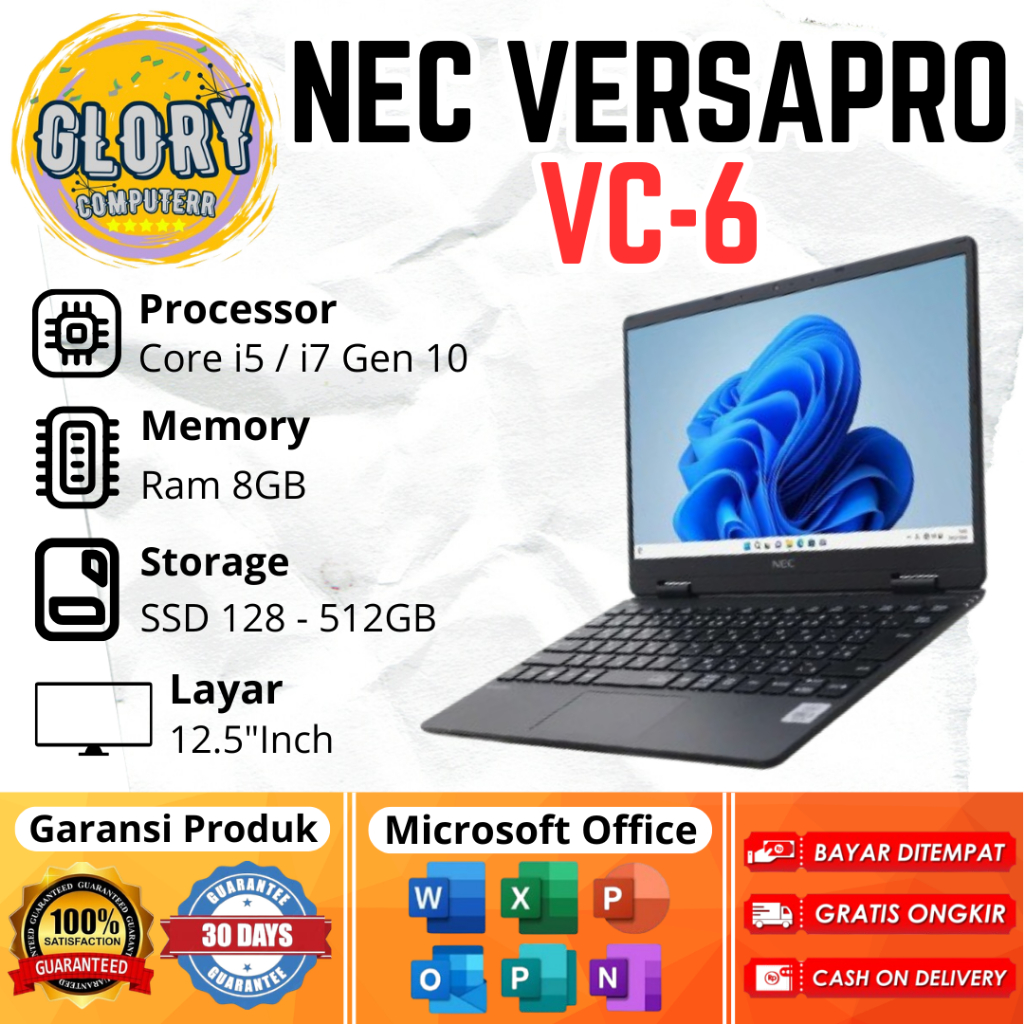 Jual Laptop NEC Versapro VC-6 Core i5 Gen 10 Ram 8GB SSD 128GB